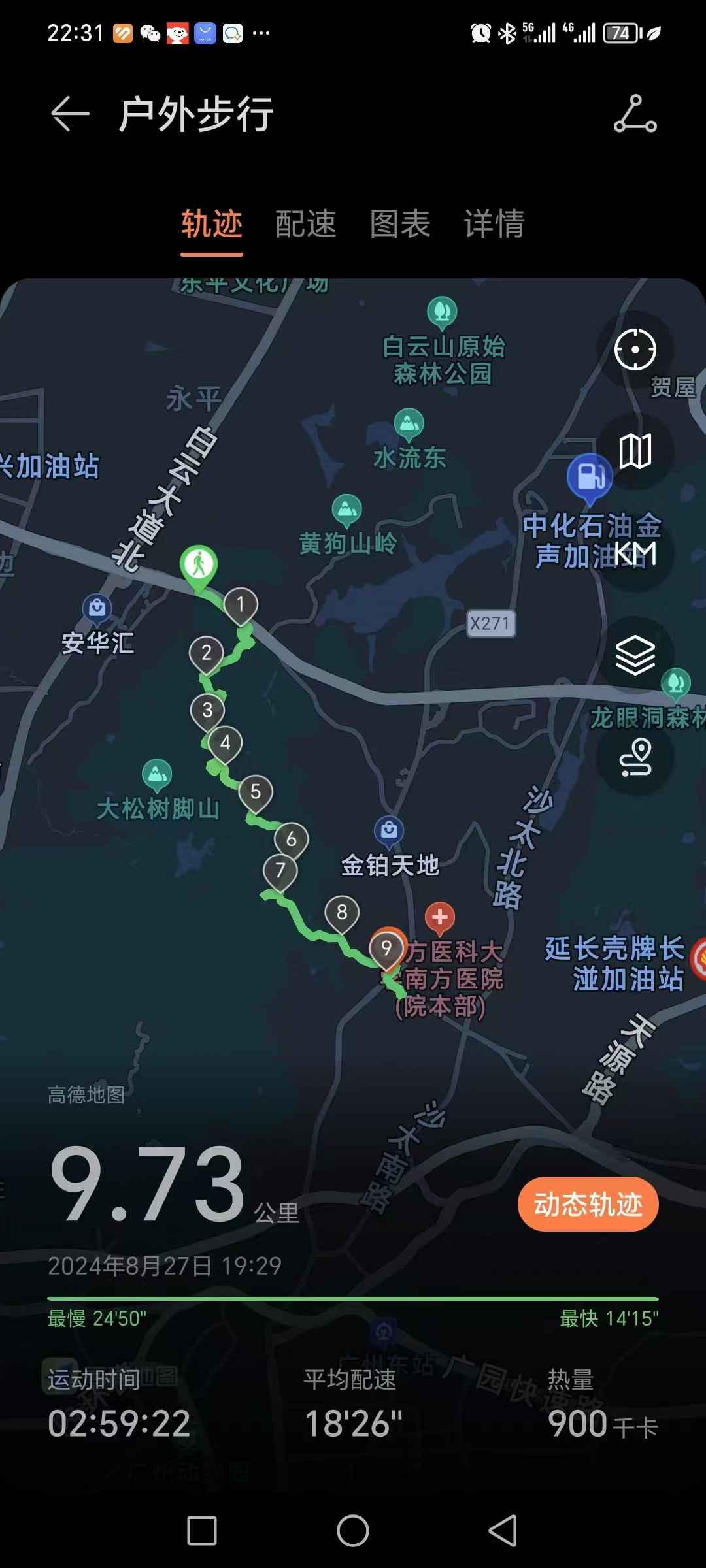 白云山夜爬