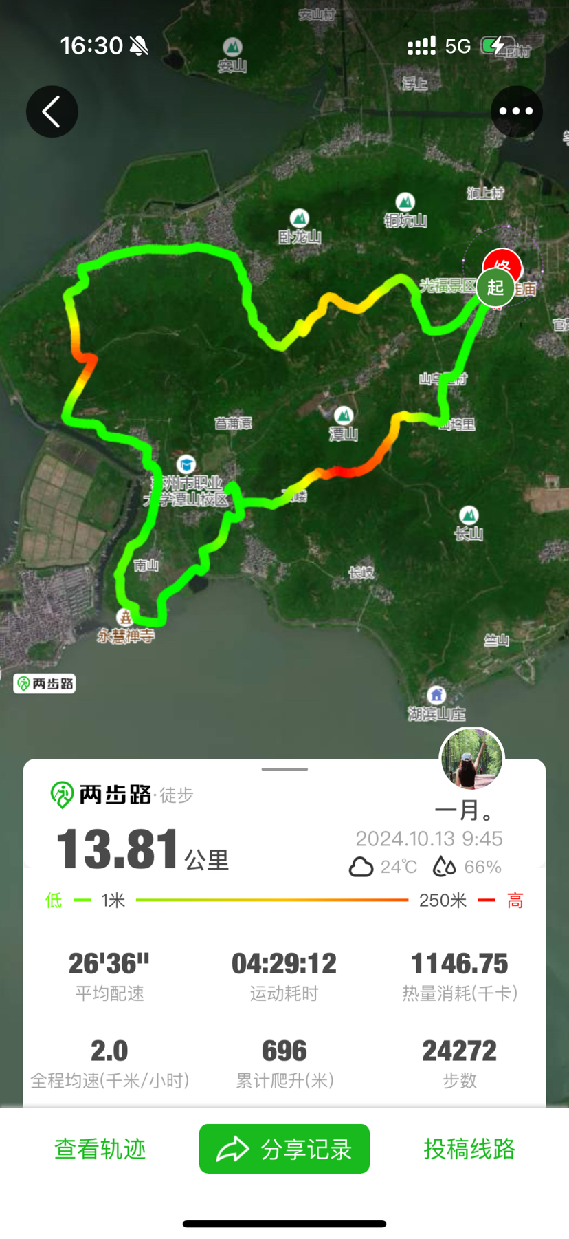 10.13日光福赏桂爬山记