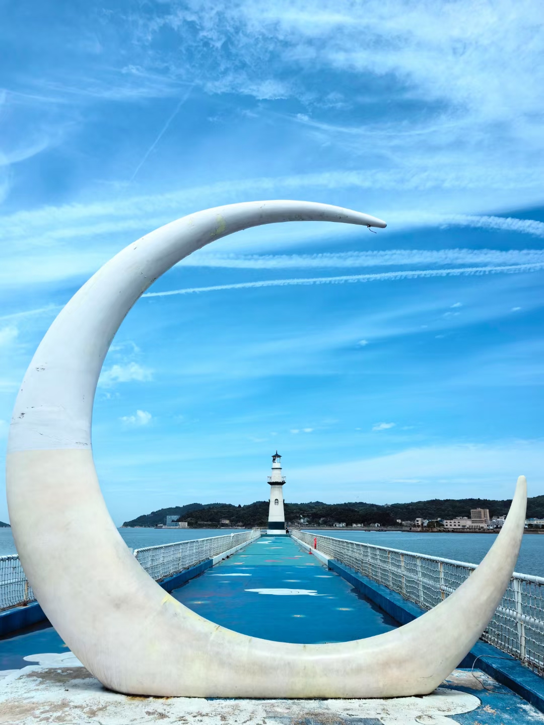 温州洞头岛海上月堤
