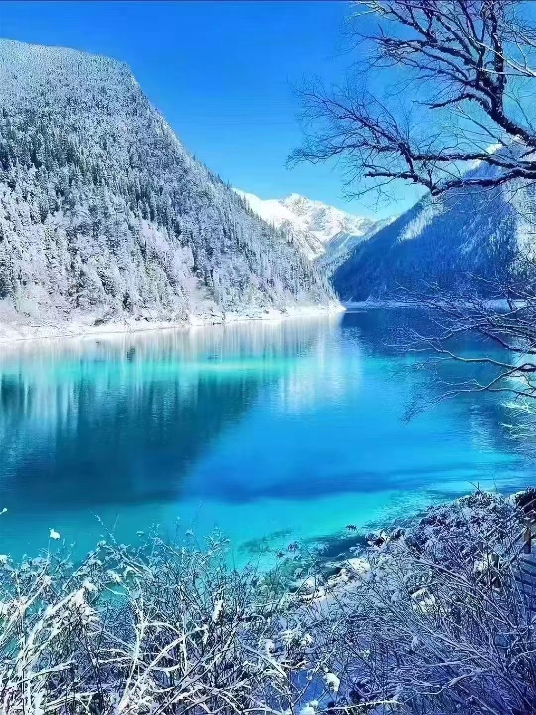 九寨沟冬季