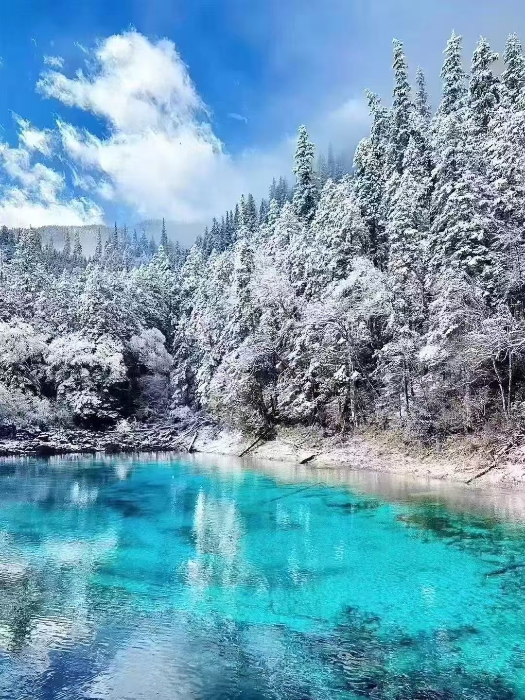 九寨沟冬季