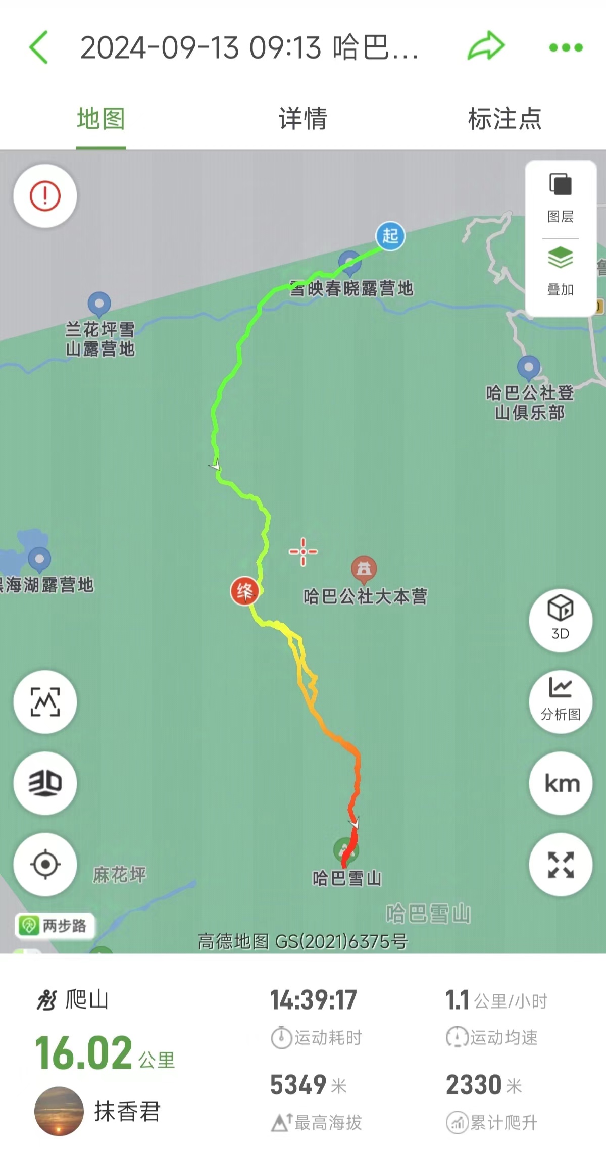 逐梦雪山之巅(5396米)——2024年9月12日-14日哈巴雪山巡山记