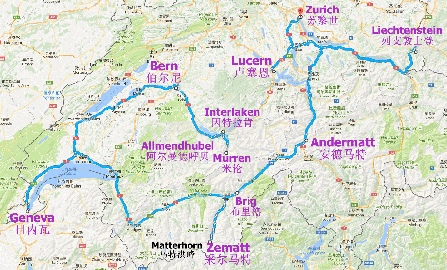 追逐阳光的夏冬瑞士行:上了山,下了湖,遇到了最好看的的人间仙境!