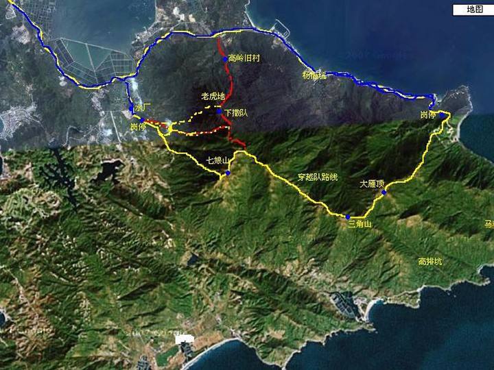 求七娘山登山线路图,容易迷路吗